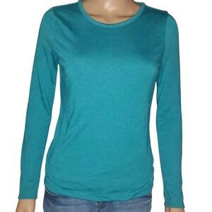 Aeropostal solid teal longsleeve shirt M